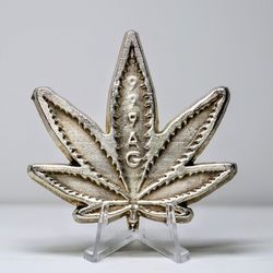 "Herbal Leaf" Silver Poured 999 Silver 2 Oz+