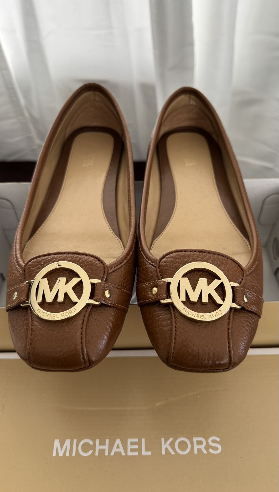Michael Kors Cognac Moccasin Flats