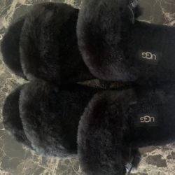 Uggg Fur Slides Size 8W