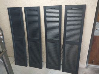 4  "Wood Look" Black Shutters...