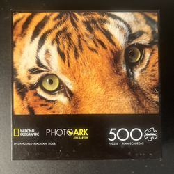 New Sealed Endangered Malayan Tiger 500 Piece Jigsaw Puzzle National Geography