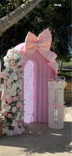 Flowers arch set up baby shower
