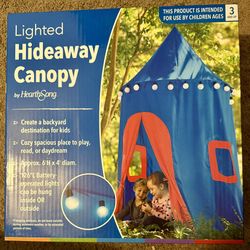 Kids lighted hideaway canopy