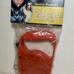 Small Red Retractable 9 Foot Dog Leash New Sealed