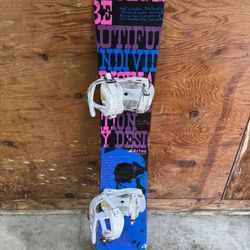 Artec 154cm Snowboard With Bindings 