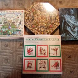 Lot Of 4 Springbok Jigsaw Puzzles