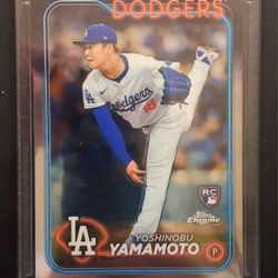 2024 Topps Chrome Yoshinobu Yamamoto Rookie Card RC
