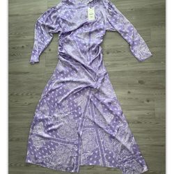 Zara Purple Lavender Dress , Size Large