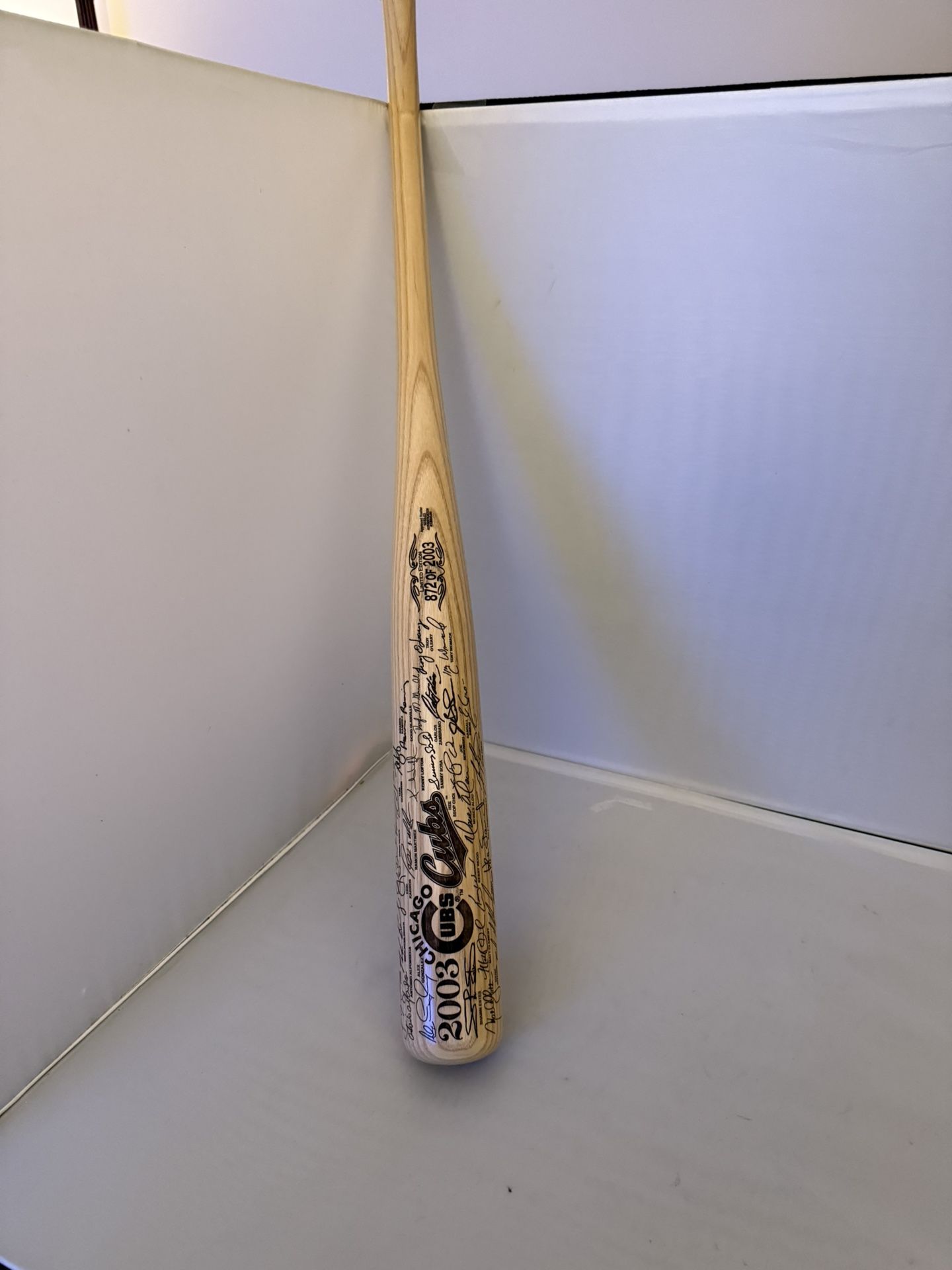 2003 Chicago Cubs Commenrative Team Signed Facsimile Bat