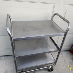 Lakeside 211 Tubular Frame Utility Cart with 3 Shelves 