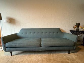 Crate & Barrel Teal Sofa – Excellent Condition