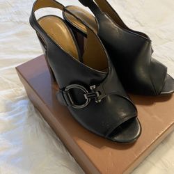 Coach Leather Block Heels