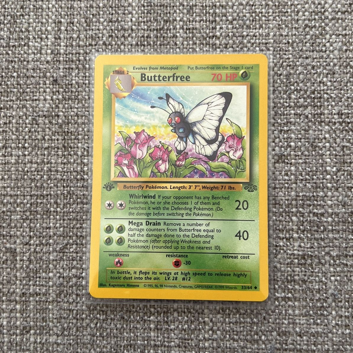 Pokemon Card - ERROR 1st Edition "d" Butterfree Jungle 1999 33/64 Misprint  NM for Sale in Anaheim, CA - OfferUp