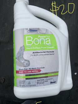Power plus Bona hard surface floor cleaner