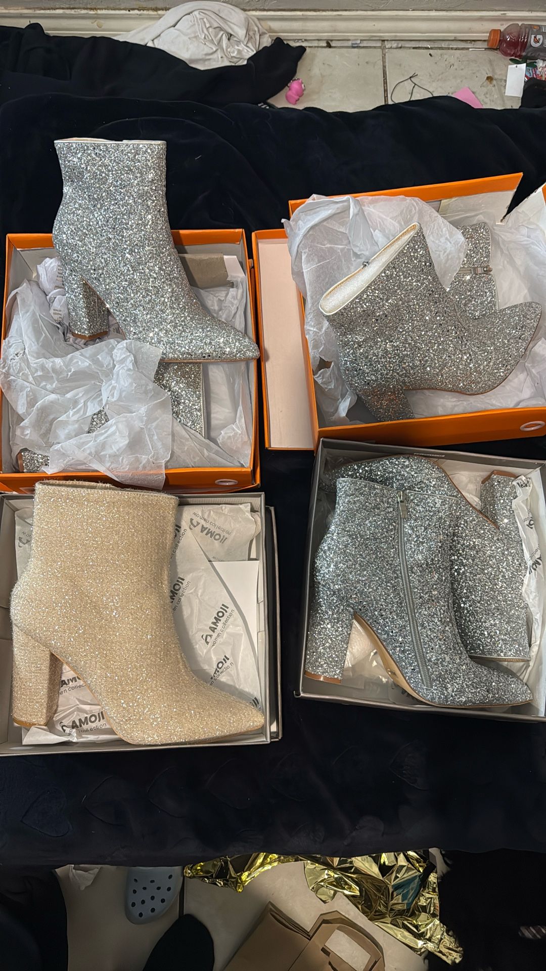 New In Box Boots With Heel.