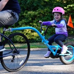 Kazam Besti Bike Link Trailer Folding Frame LED Safety Light Blue