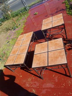 Iron Tile Tables
