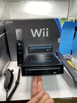 Nintendo Wii Black Console Authentic Motion Plus OEM With Box Complete
