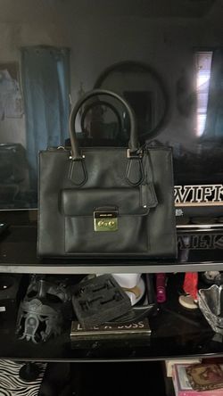 Michael Kors Black Leather Tote Handbag