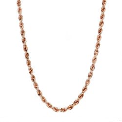 Men’s Solid 3.3mm 10k Rose Gold 22-inch Necklace 19.8 Grams 11058521