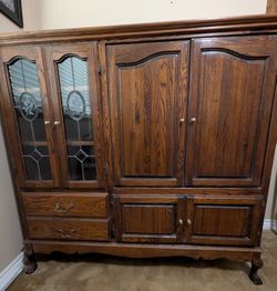 Solid Oak Entertainment Center