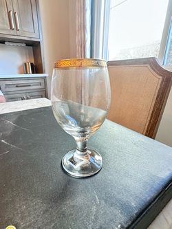 Gold trim glasses