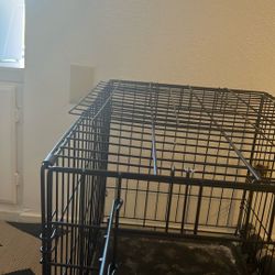 Dog kennel used, but clean when received