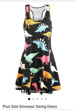Dino dress 3x