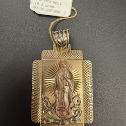 14k Virgin Mary Pendant 