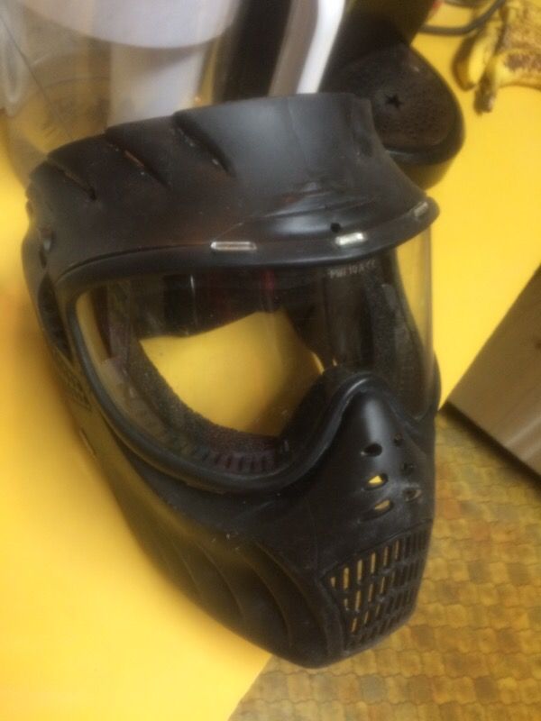 Used paintball mask