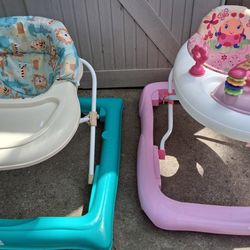 Walkers used condition condition Pink one plays music folds easy asking $20 for pink green $10