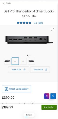 Dell Pro Thunderbolt 4 Smart Dock - SD25TB4