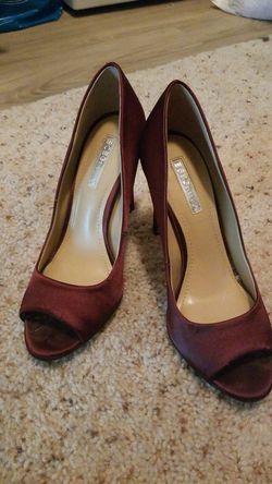 BCBGeneration burgundy satin heels