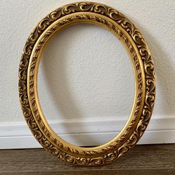 vintage victorian antique Wooden oval picture frame 11/13 Inch 