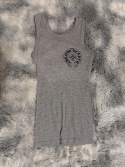 GRAY CHROME HEART TAK TOP SIZE MEDIUM MEN