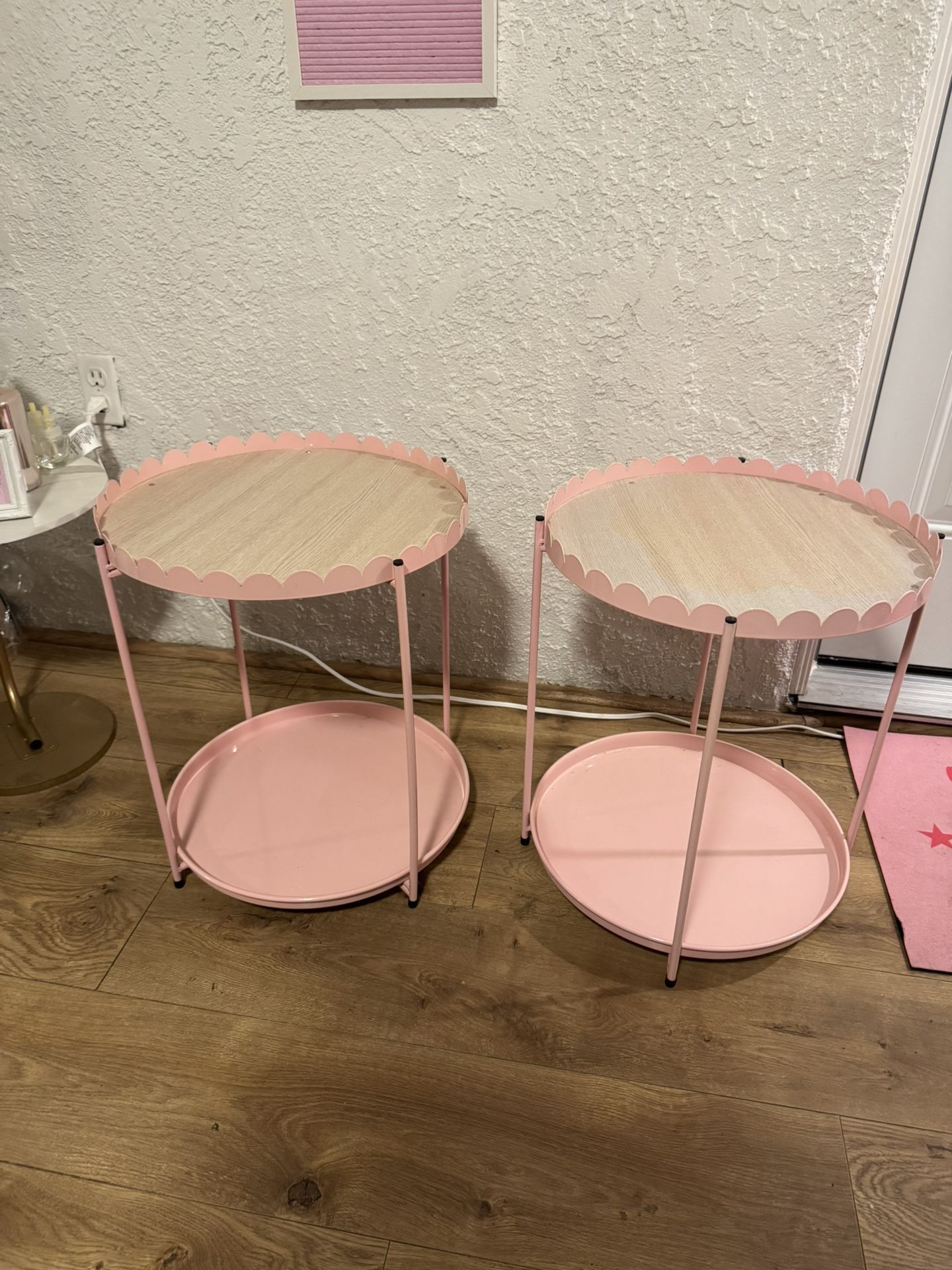 Two Pink Tables