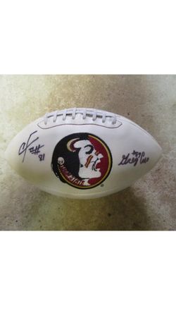 Signed Florida state logo football