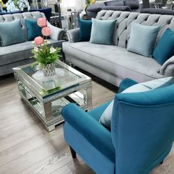 2pc Living Set Sofa And Loveseat. 