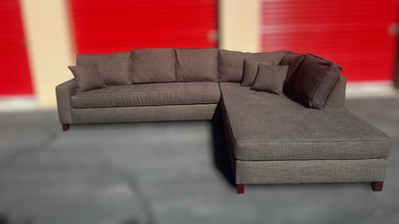 Free Delivery Gray 2pc sectional couch sofa