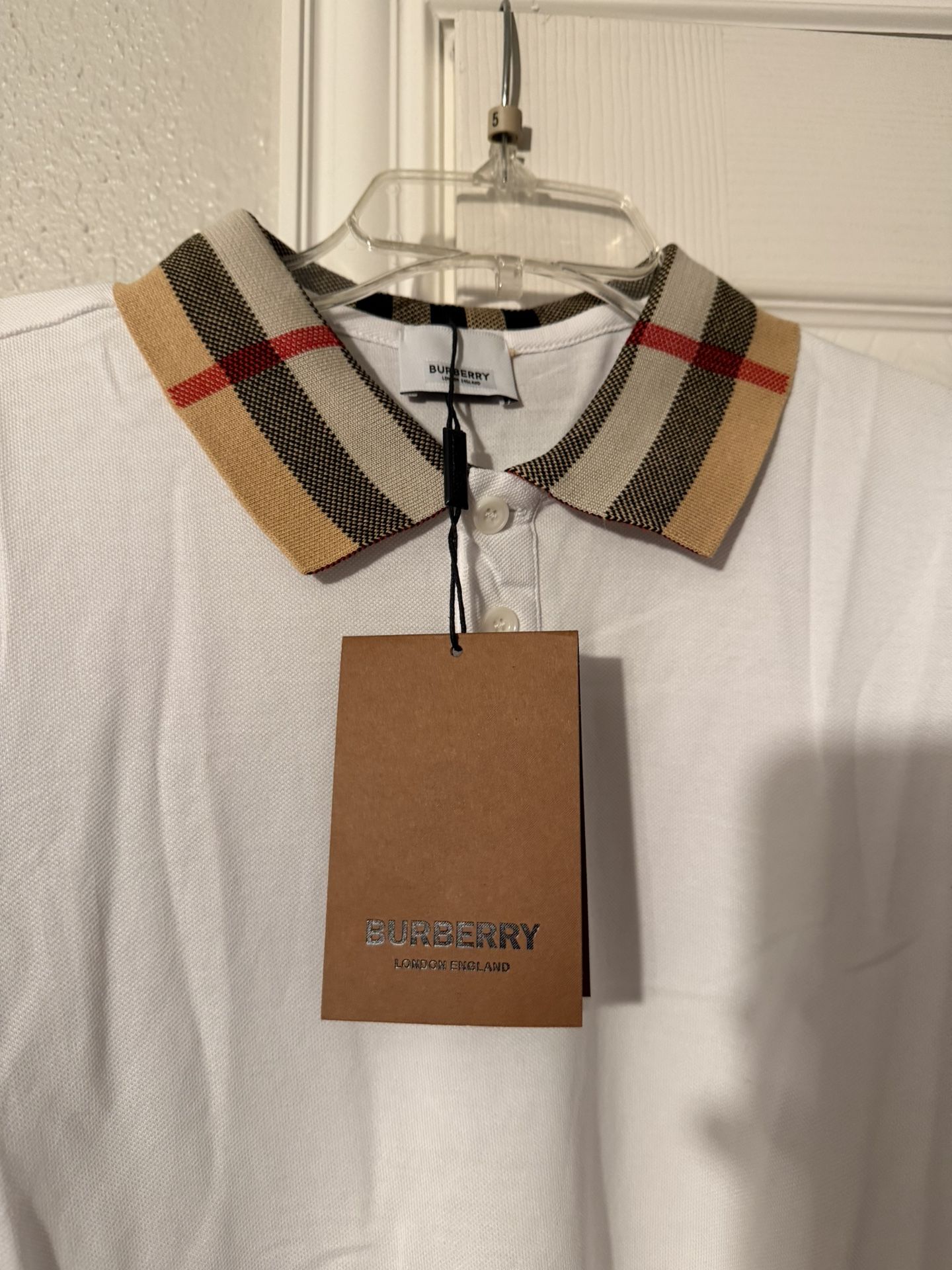 Burberry White Polo
