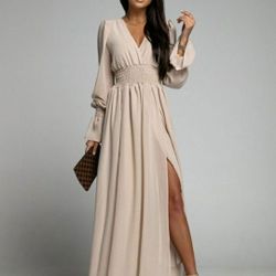 Womens Mauve/ Pink Maxi Dress 