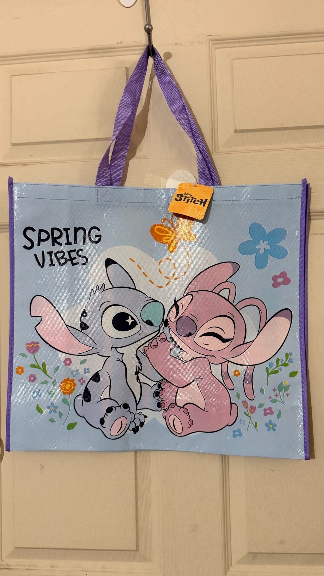 Disney Stitch Spring Vibes reusable shopping bag