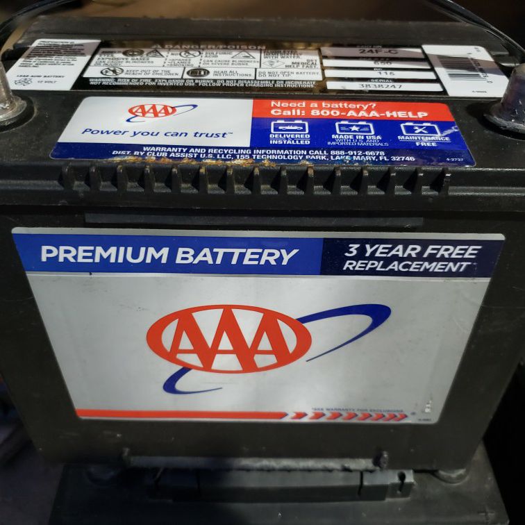 AAA Premium Car Truck Battery Group 24F Perfect Condition 