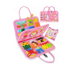 Busy Board Montessori Toys for 1 2 3 4 Year Old Girls & Boys Birthday Gifts, Sensory Toys for Toddlers 1-3, Educational Travel Toys, Preschool Activit