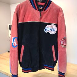 Vintage L.A. Clippers Suede Leather Men's Jacket