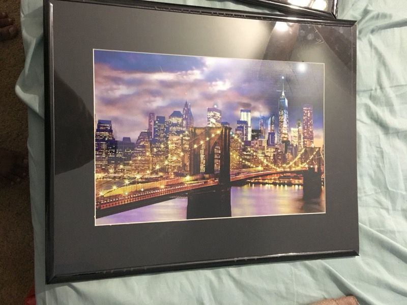 Photo/poster frame with NY Manhattan bridge