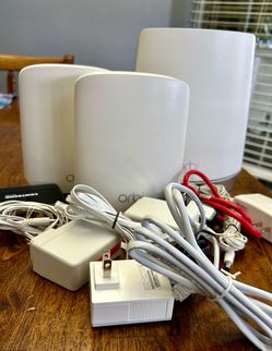 NETGEAR Orbi RBR750 Tri-Band WiFi 6 Router AX4200 White 3 LAN Ports