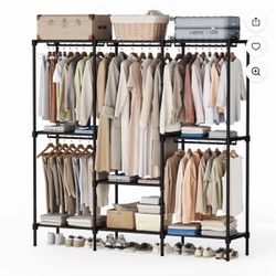New Clothing Rack with Shelves READ DESCRIPTION