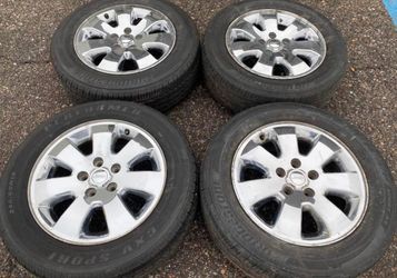 18” JEEP COMMANDER WRANGLER WE FINANCE CHROME RIMS WHEELS TIRES SET GRAND CHEROKEE