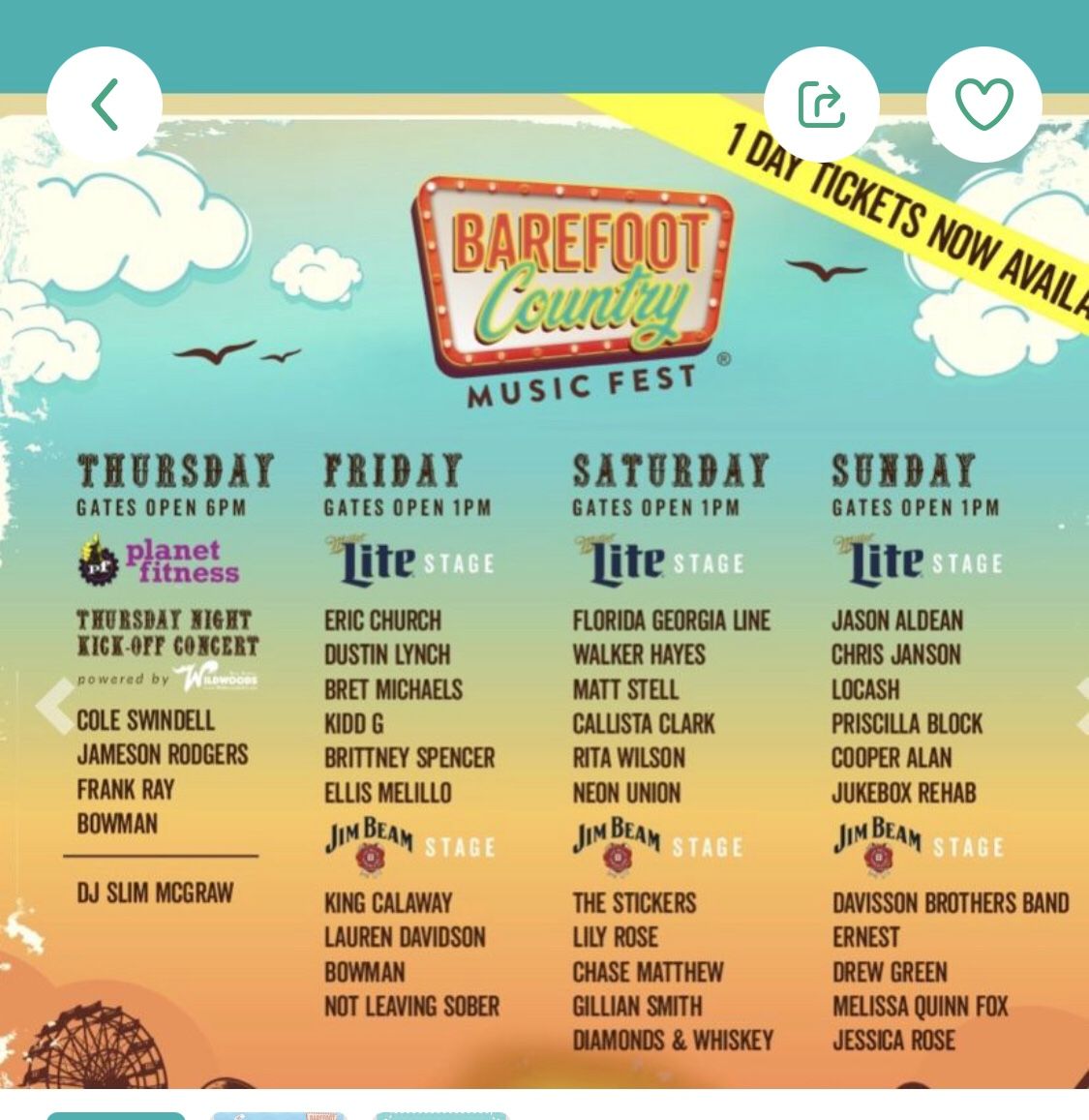 Barefoot Country Music Festival Tix